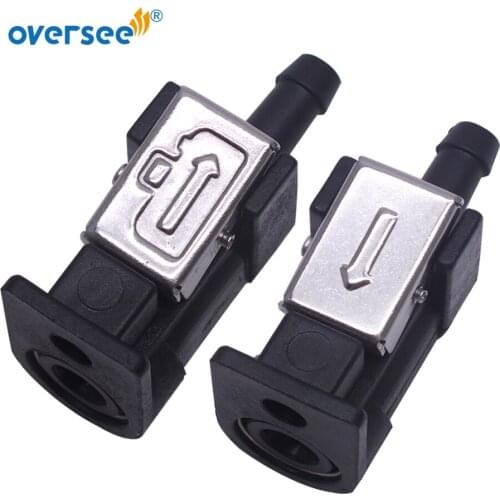 2pcs/set Fuel Pipe Joint Comp Connector 6G1-24305 6Y1-24305 For Yamaha Outboard Motor Parsun Hidea Seapro HDX 6mm