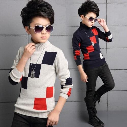 Childrens clothing boys child turtleneck sweater child pullover sweater boy sweater autumn and winter o-neck sweater thickening
