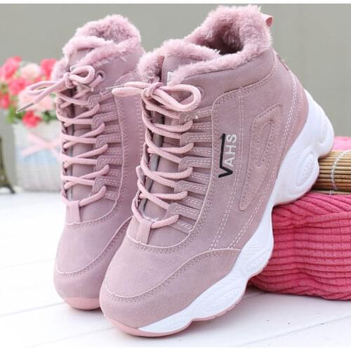 Women Wedge Sneakers 2021 New Winter Ankle Boots Female Outdoor Sneakers Vulcanized Shoes Moccasins Shoes Chaussures Femme 35-40