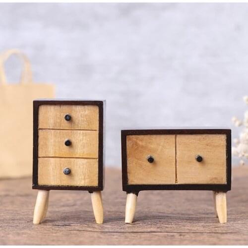 1:12 Dollhouse Miniature Furniture Wooden TV Cabinet Storage Cabinet Furniture Accessories Dollhouse Accessories