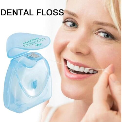 1 PCS Dental Floss 50 meter 54 Yard Wire Floss Dental Mint Flavor Floss Pick Dental Flosser Interdental Brush Tooth Pick Stick