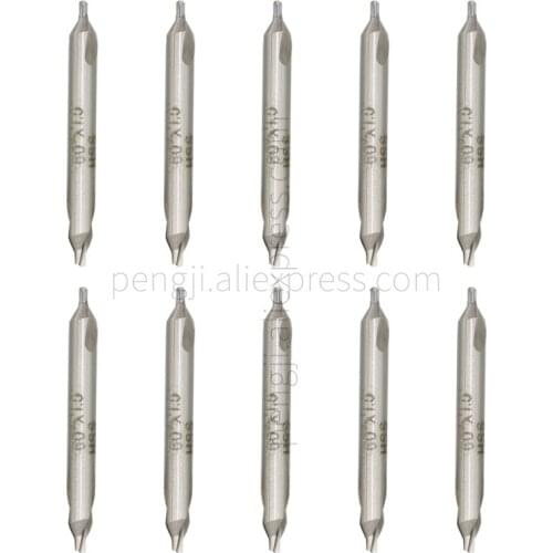 10PCS 1.5 MM 60 Degree HSS Center Drill Bit, Lathe Mill Combined Centre Drill Countersink for Metal