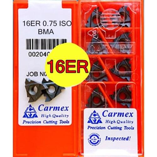 16ER 0.75 ISO BMA 10pcs/ste Carmex carbide insert Processing: stainless steel. Alloy steel. Etc.Free shipping