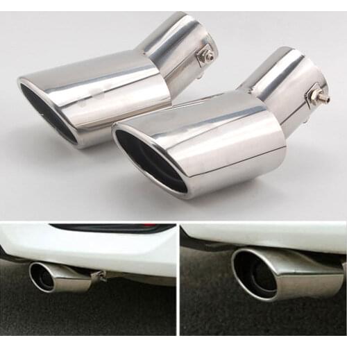 2x Stainless Steel Car Rear Exhaust End Tail Pipe Muffler Tip For Honda Civic 2016-2017