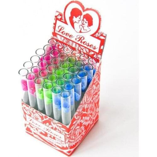 2020 Love Rose Glass Tube With Plastic Flower Inside glass smoke pipe tobacco pipe smoke accessory#144