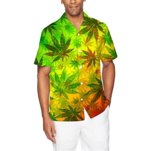 2021 Weed 3D Printed Men Tshirt Women Funny t shirts Homme Fashion maple leaf Short Sleeve Hipster Tee Shirt Hip Hop polo shirts