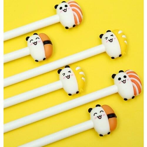 24Pcs Japanese Cute Kawaii Pens Sushi Food Funny Anime Stationery Ballpoint Rollerball School Office Accessory Kawai Stationary