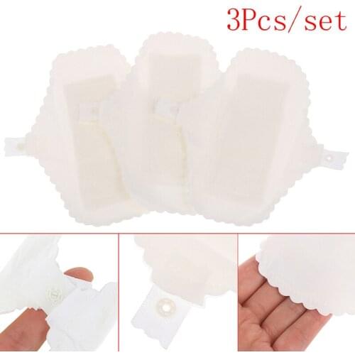 3 Pcs/lot Thin Reusable Menstrual Cloth Sanitary Pad Washable Waterproof Panty Liners White Pads For Women Feminine Hygiene