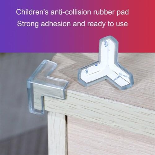 4pcs Multifunctional Transparent Car Door Protector Stickers Childrens Anti-Collision Edge Home Table Corner Protection Angle