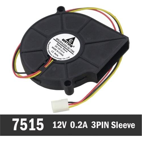 5Pcs Gdstime DC 12V 3Pin 75mm 75x15mm 7515s Air Flow Cooling Computer Blower Fan