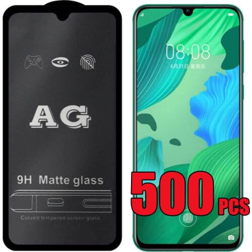 500pcs AG Matte 9H Tempered Glass Anti-Fingerprint Screen Protector For Huawei Honor 50 V40 X10 Max 10X Lite X20 SE Play 20 5 5T