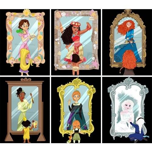 Diamond Painting Princess Cartoon Disney Love Beauty Full Square Round 5D DIY Art Gift Embroidery Cross Stitch Mosaic Home Decor
