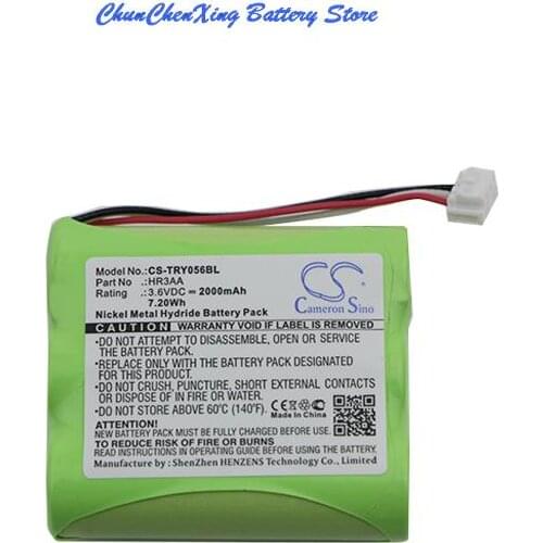 Cameron Sino 2000mAh Battery HR3AA for Tyro TY 55.00.56