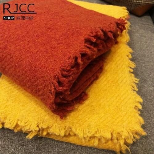 Pure 100% Cashmere scarfwomens color twist beard scarf shawl comfortable red Yellow warm autumn winter cashmere scarf 200