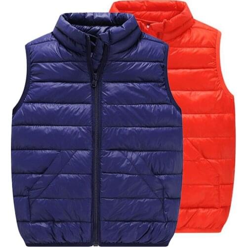 Child Waistcoat Winter Coats Children Outerwear Warm Cotton Turtleneck Baby Boys Girls Vest For Age 3-12 Years Old