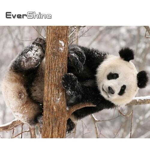 Evershine Diamond Painting Animals Full Square Diamond Embroidery Panda Cross Stitch Kit Picture Rhinestones Diamond Mosaic Art