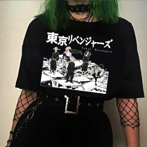 Anime Tokyo Revengers Printed Short Sleeve T Shirt Tops Harajuku