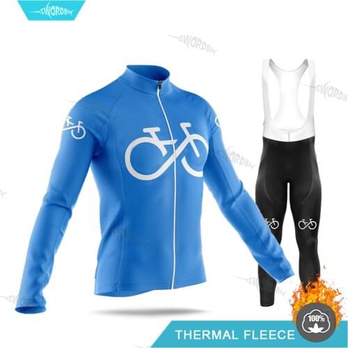 Graphics Bike Man Winter Cycling Clothing 2020 Custom Road Bike Jersey Set Thermal Fleece Long Sleeve roupa ciclismo masculino