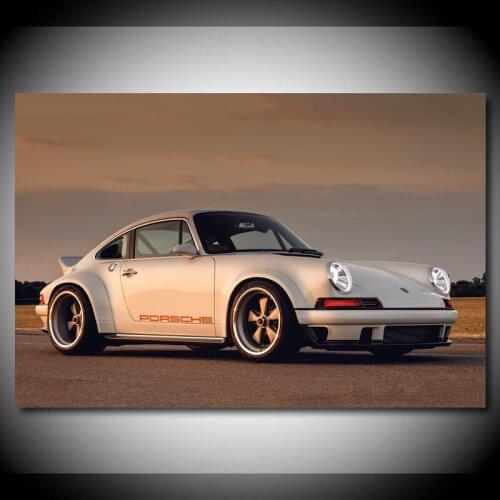 White Car Porsches Singer Vehicle Canvas Paintings Modern Wall Art Pictur Posters and Prints for Living Room Decor