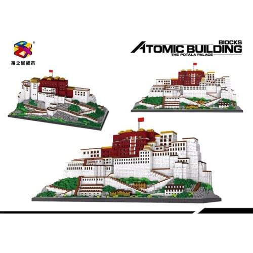 10000pcs+ Potala Palace Building Blocks China Tibet Famous Architecture Micro Mini Brick 9922 Diamond Block Toys For Children