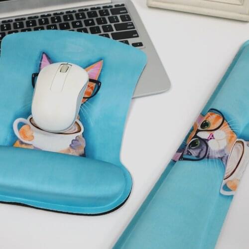 Mouse Pad with Wrist Rest Comfortable Durable Keyboard Pad Soft Ergonomic Mouse Mat for Office/Work/Gamer