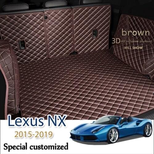 Leather Car Trunk Mat For Lexus NX 2015-2019 Cargo Liner Accessories Interior Boot