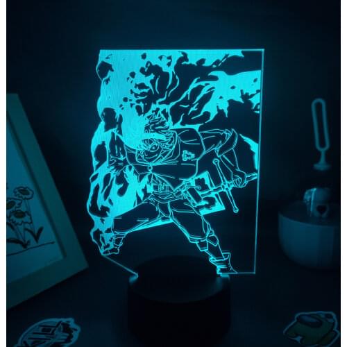 Anime Black Clover Figure Asta 3D LED USB Lava Lamp RGB Neon Night Light Bedroom Table Decoration Birthday Manga Gift For Friend