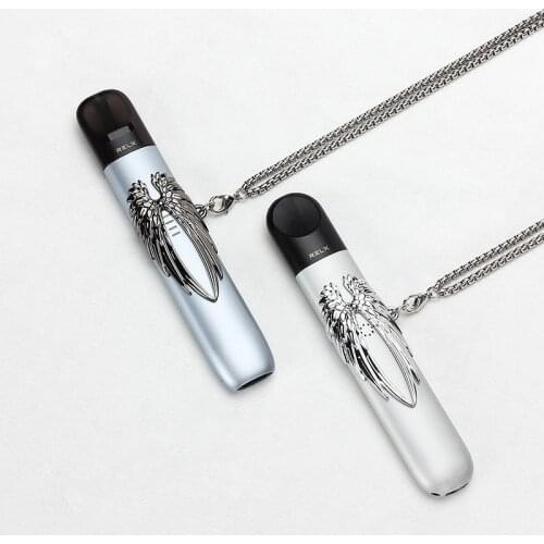 Necklace lanyard For RELX Infinity / Phantom Device Case With Lanyard Case Metal Necklace Black Silver