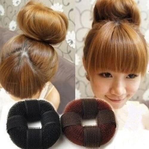1pcs Fashion Women Magic Shaper DIY At Home For Girl Styling Tool Hair Braider Donut Hair Ring Bun Hair Accessories