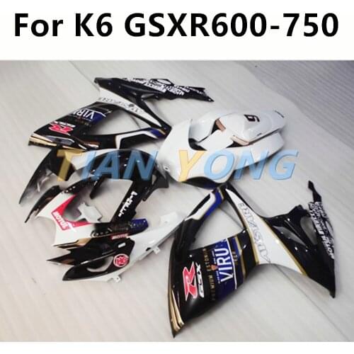 Motorcycle ABS Painted Injection Fairing Bodywork Kit for SUZUKI GSX-R600 GSX-R750 2006 2007 Plastic Customized Cover Fender