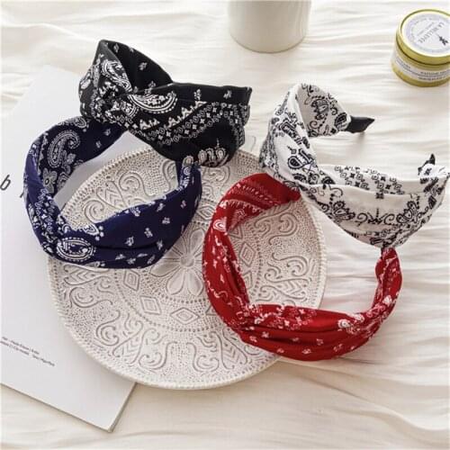 MueRaa Bohemian Style Cross Bezel Hairband For Women Girls Headband Hair Accessories Elegant Trendy Woman Headwear Headdress