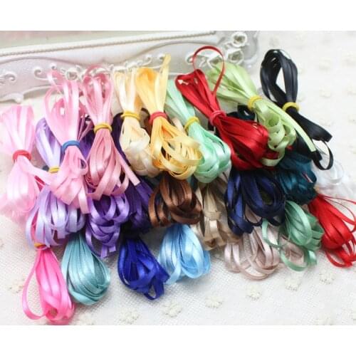 New 3mm ribbon handmade DIY color ribbon fine wedding gift wrap ribbon Festival birthday party decoration