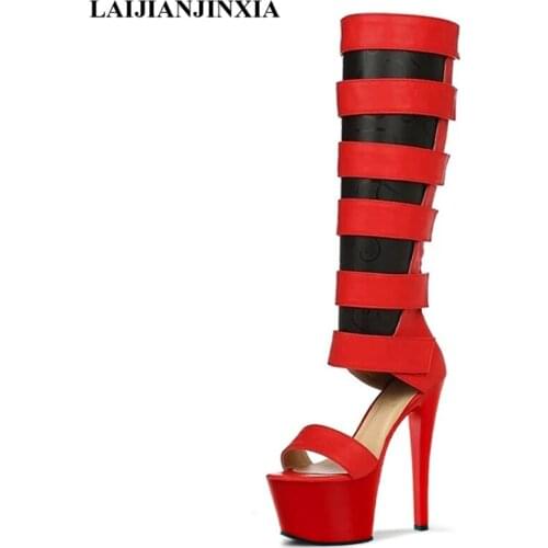 New sexy womens shoes, high boots and ankle shoes, 17cm high, dancing shoes