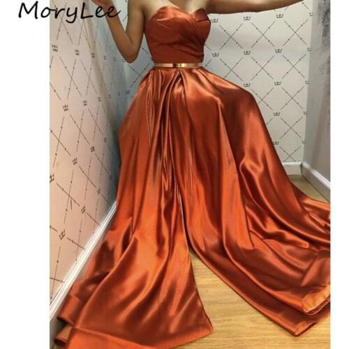 Prom Dresses New Design Sweetheart Sleeveless A-Line Satin Pleated Prom Dresses With Zipper Back vestidos de fiesta de noche