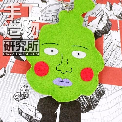 Mob Psycho 100 Dimple Cute DIY Hanging Plush Doll Toy Keychain Bag Holiday Gift