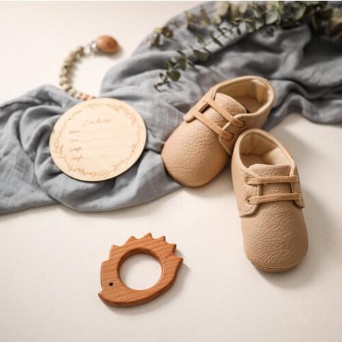 4 Pc/Set Newborn Teether Baby Gift Baby Shoes Set Infant Milestones Pacifier Chain Baby Bath Gift Products for 0-12 Month