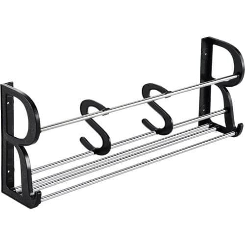 Hole-Free and Nail-Free Door Rear Hanging Shoe Rack Wall-Mounted Shoe Rack Shelf Household Slippers Rack