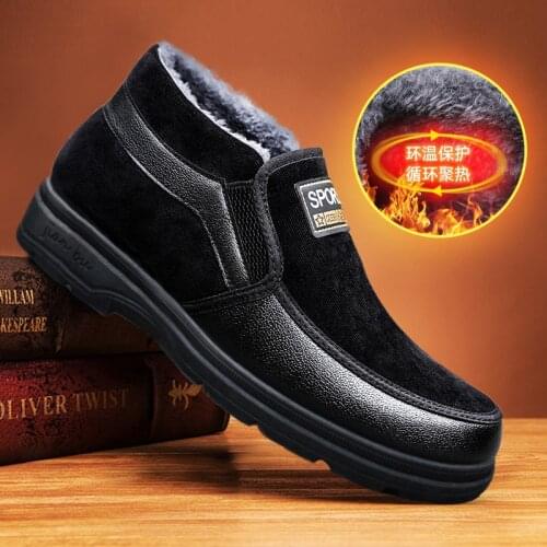 Warm Boots Men Work Winter Cotton Shoes For Men Big Size Comfort MenS Boots Casual Winter Shoes Male998