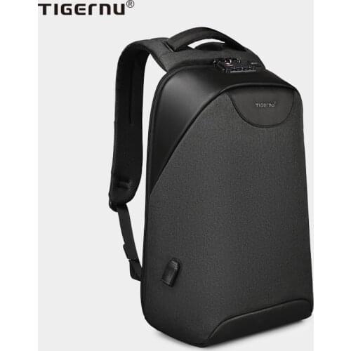 Tigernu Anti theft Male Laptop Backpack USB Splashproof School Bags for Teenager Men Backpacks NO Key TSA Lock School Mochila