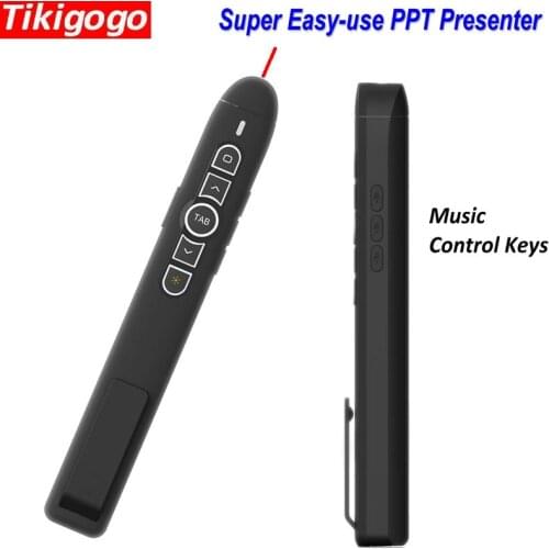 Tikigogo P30 2.4G USB Wireless Presenter Red Laser Pen Pointer PPT PowerPoint Presentation Clicker presenter Remote Control