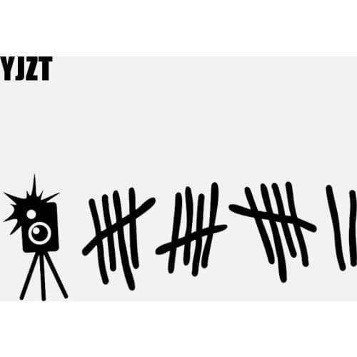 YJZT 14.7CM*5.3CM High Quality Speed Cameras Vinyl Black/Silver Car Sticker C22-0907