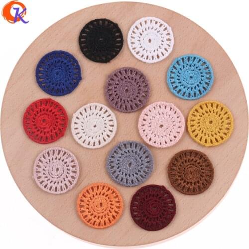 Cordial Design 100Pcs/Lot 28MM Jewelry Accessories/Earring Jewelry Parts/Cotton Thread Flower Slice/Hand Made/Earring Findings