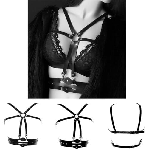 Women Leather Set Harness Garter Belt Stocking Adjust Waist Suspenders Body Bondage Erotic Lingerie Leg Plus Size Costume