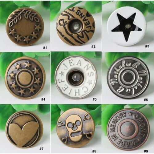 10sets/lot Size:17mm High Quality Snap Fastener Metal Snap Fastener Press Stud Buttons Scrapbooking Accessories(SS-129)