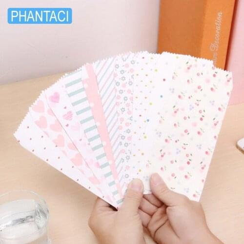 10 pcs/lot Korean Romantic Stationery Envelope Cute Dots Love Flower Fresh Paper DIY Tool Greeting Card Cover Scrapbooking Gift