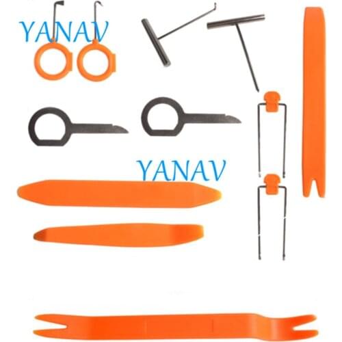 12 Pcs/Set Plastic Car Radio Door Clip Panel Trim Dash Audio Removal Open Installer Pry Tool Repairing car tools