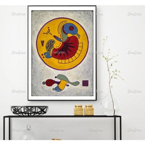 1944 by Vassily Kandinsky, vintage abstract art Posters,French Russian Bauhaus Wall Art Prints Home Decor Canvas Floating Frame