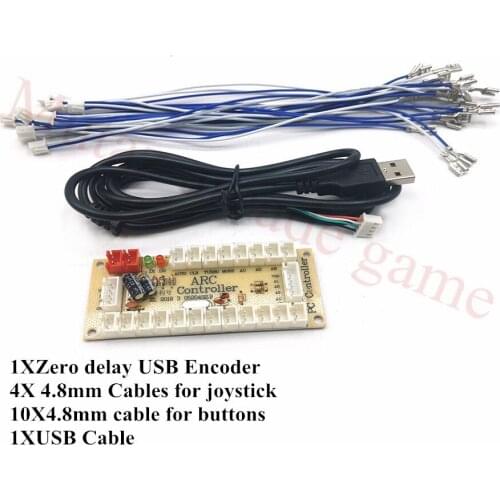 2Sets Zero Delay USB Board Arcade Joystick Controller PC Game Raspberry Pi Gaming Control Board For SANWA Kit DIY