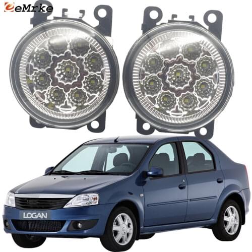 2PCS Car Styling 9-Pieces LED Fog Light Lamp H11 12V Halogen Fog Lights DRL for Renault Logan /Logan MCV 2009 2010 2011 2012 '13