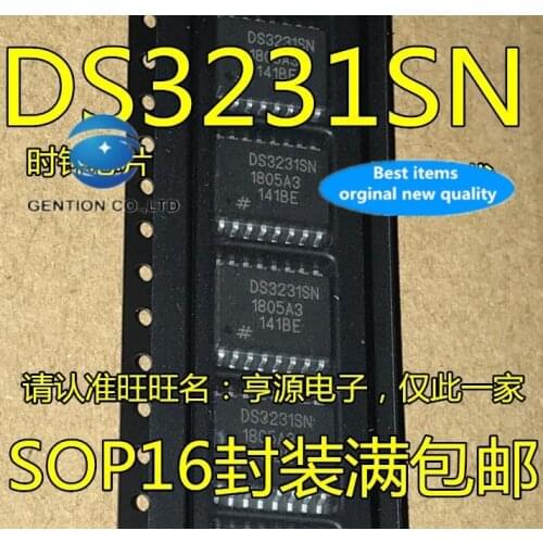 5PCS DS3231 DS3231SN SOP16 clock/timer-real time clock packages mailed in stock 100% new and original